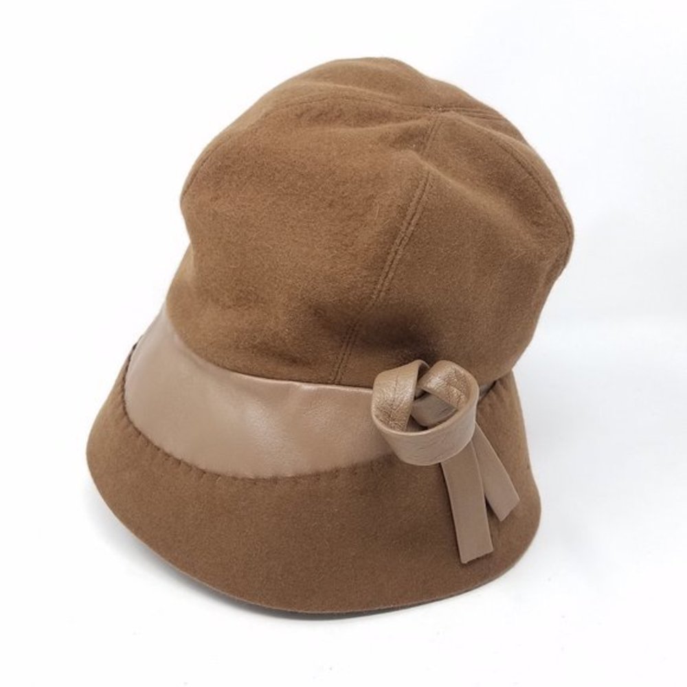 Dolly Madison‎ hat VTG brown felt bucket hat